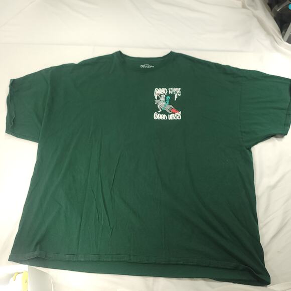 Eighty Eight Brand Good Times Good Vibes Crew Neck T Shirt Mens Size 5XL Green - Picture 2 of 8